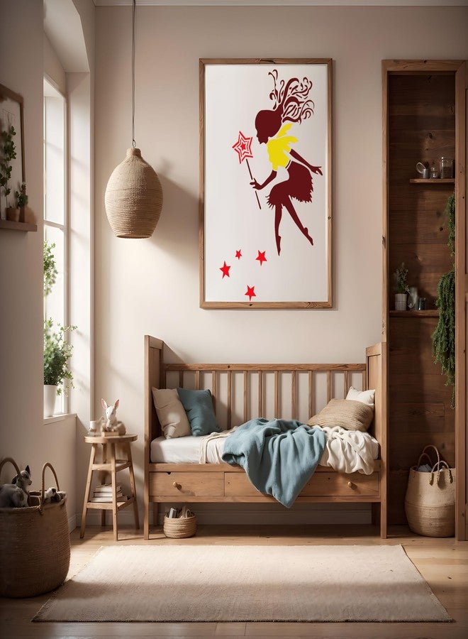 StenCart Stencil for Wall Painting Home Fairy Girl Reusable Stencil Design for Wall Decoration(16inch x 24inch)-DIY Reusable Design Suitable for Home & Office (Pack of 1) - Image 5
